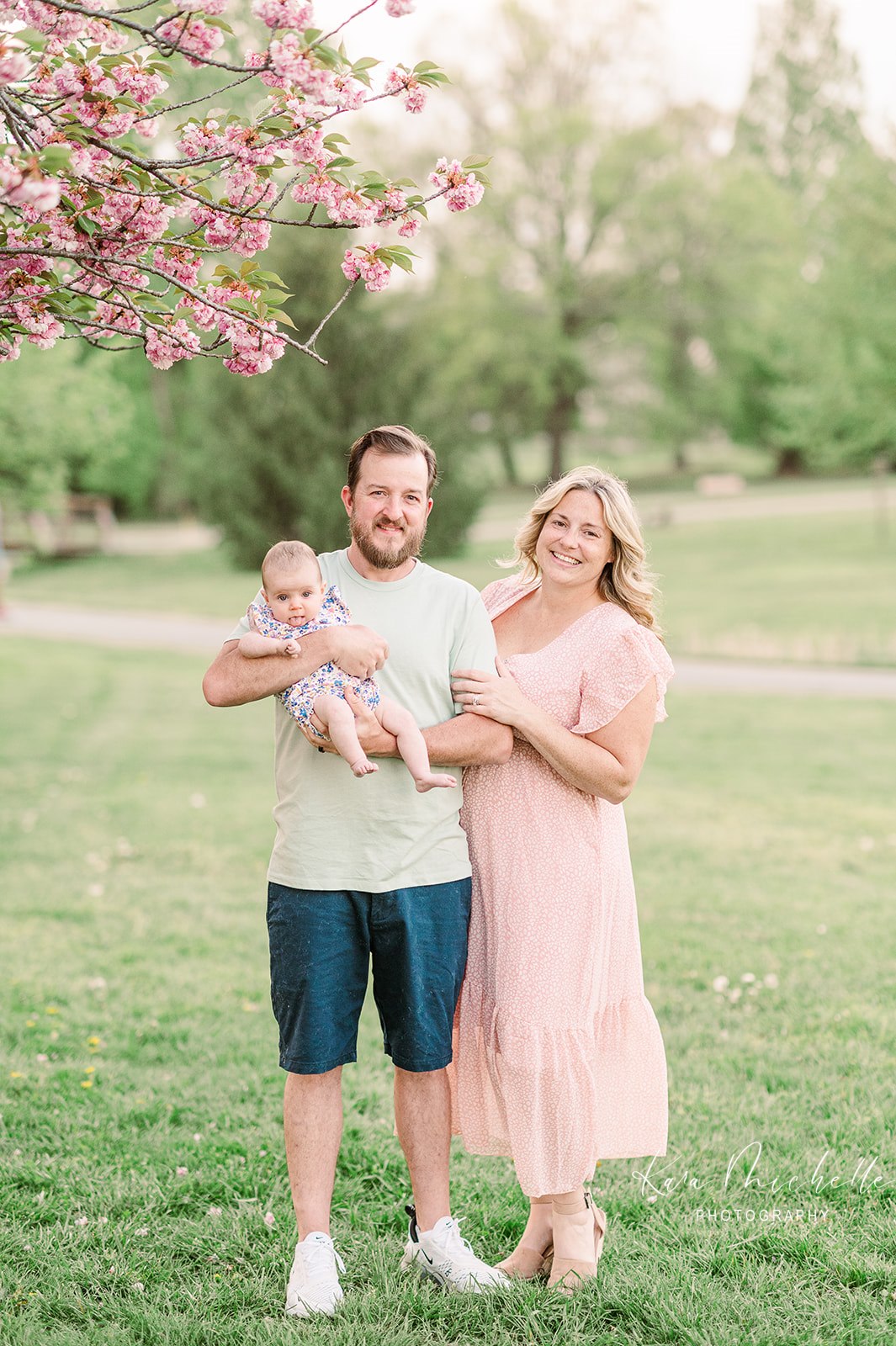 spring mini session at cousler park york pa family of three