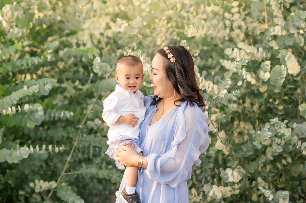 Mom holding her baby during a Mommy & Me mini session in Lancaster, PA