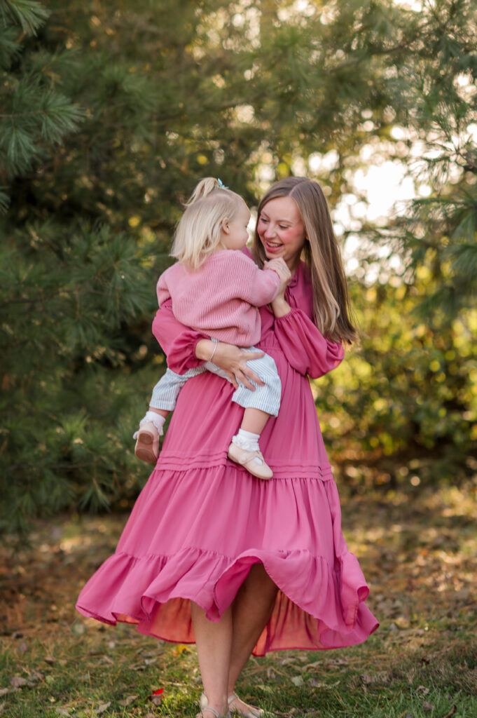 Mom holding her toddler during a Mommy & Me mini session in York, PA