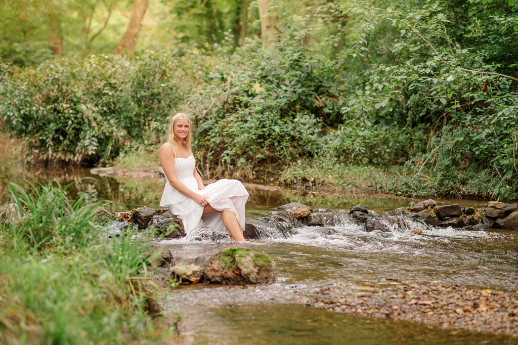 senior portrait session at Mill Creek Preserve in York PA