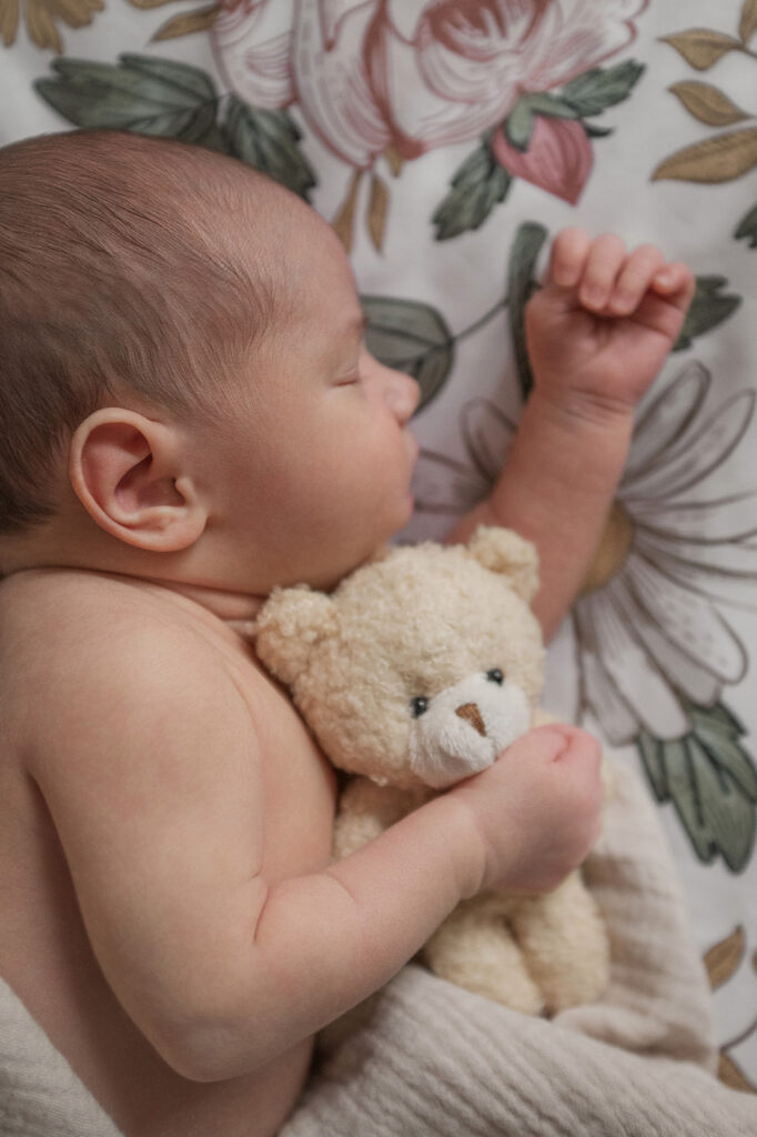 sleeping newborn baby during first week of life