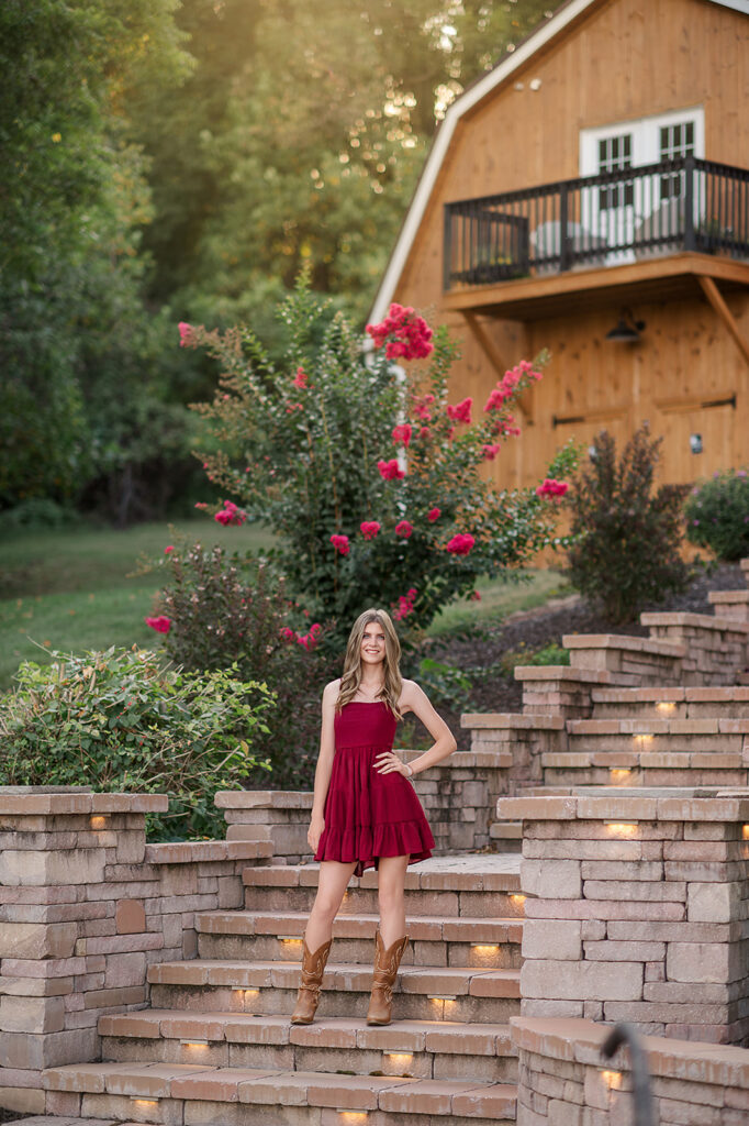 senior portrait session at wedding venue in York Pennsylvania